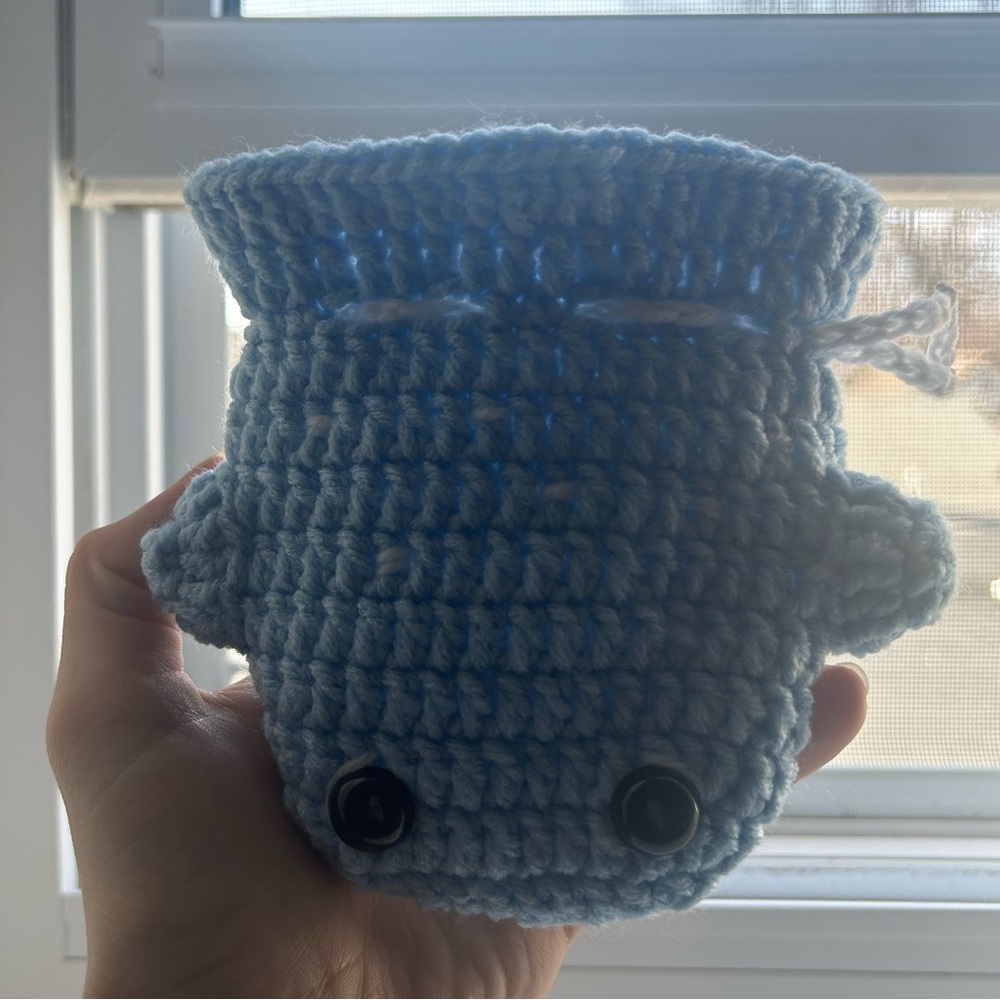 Handmade Crochet Whale Pouch